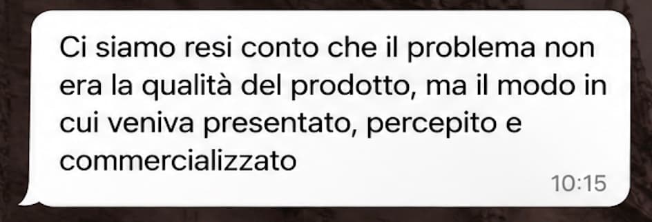 Client testimonial