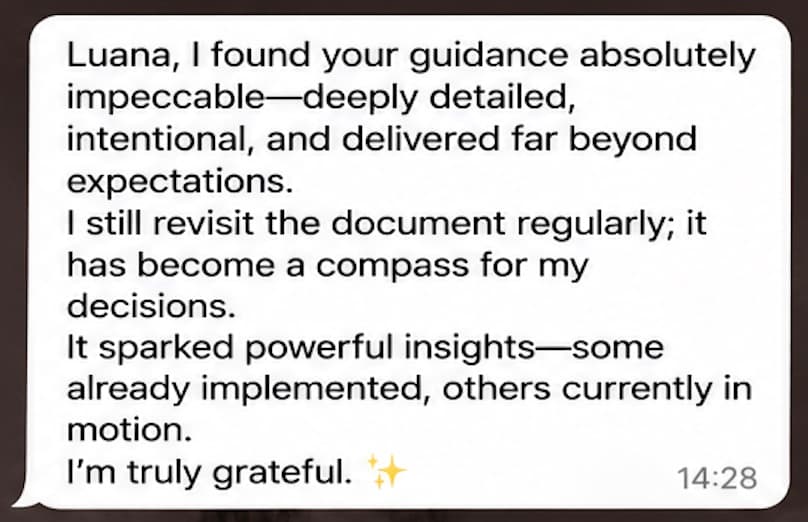Client testimonial