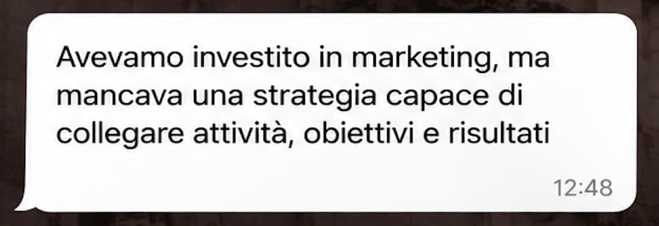 Client testimonial