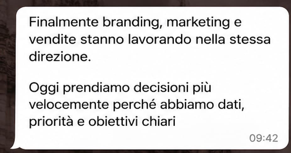 Client testimonial